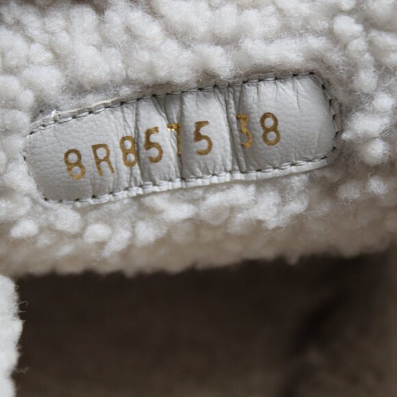 NWOB FENDI Shearling Feel Buckled Heels Slip Ons Mules Clogs Suede Leather 38 - Picture 6 of 8